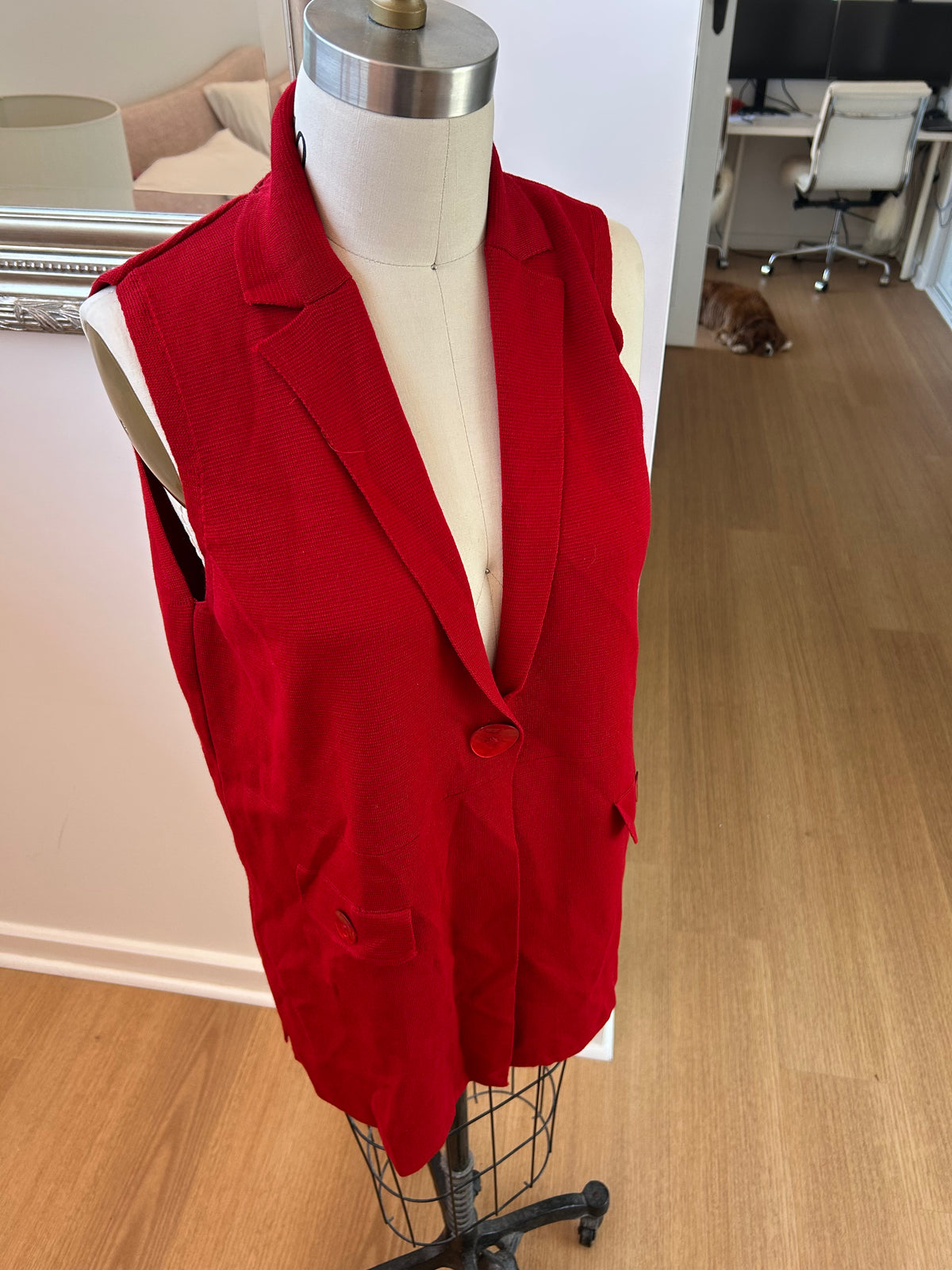 Bariloche Country Knit Vest Red Wash