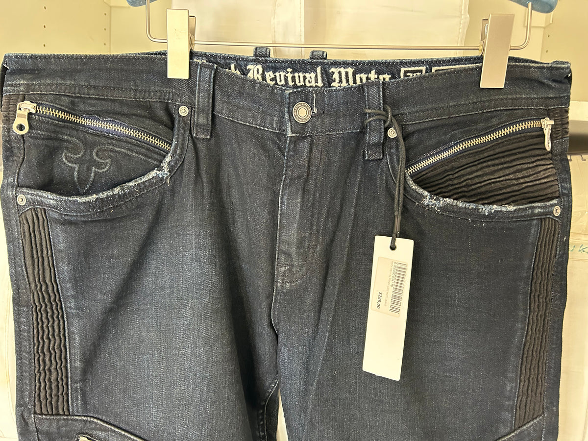Rock Revival Mens Moto Jeans Frady