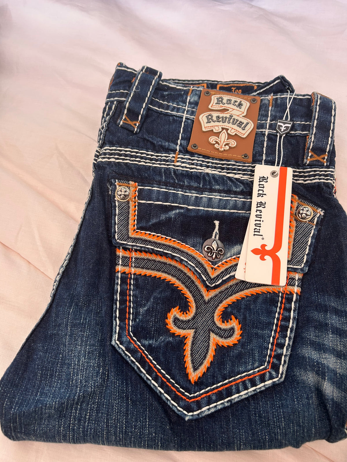 Rock Revival Mens Teo Alt Straight - Orange Motif