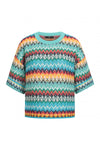 Jacquard Pullover, Retro Crochet Pattern Navy Wash