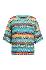 Jacquard Pullover, Retro Crochet Pattern Navy Wash