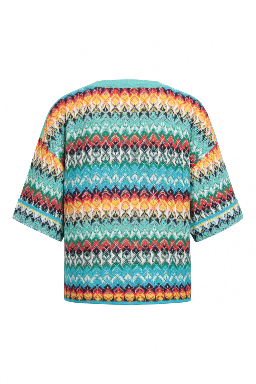 Jacquard Pullover, Retro Crochet Pattern Navy Wash