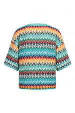 Jacquard Pullover, Retro Crochet Pattern Navy Wash