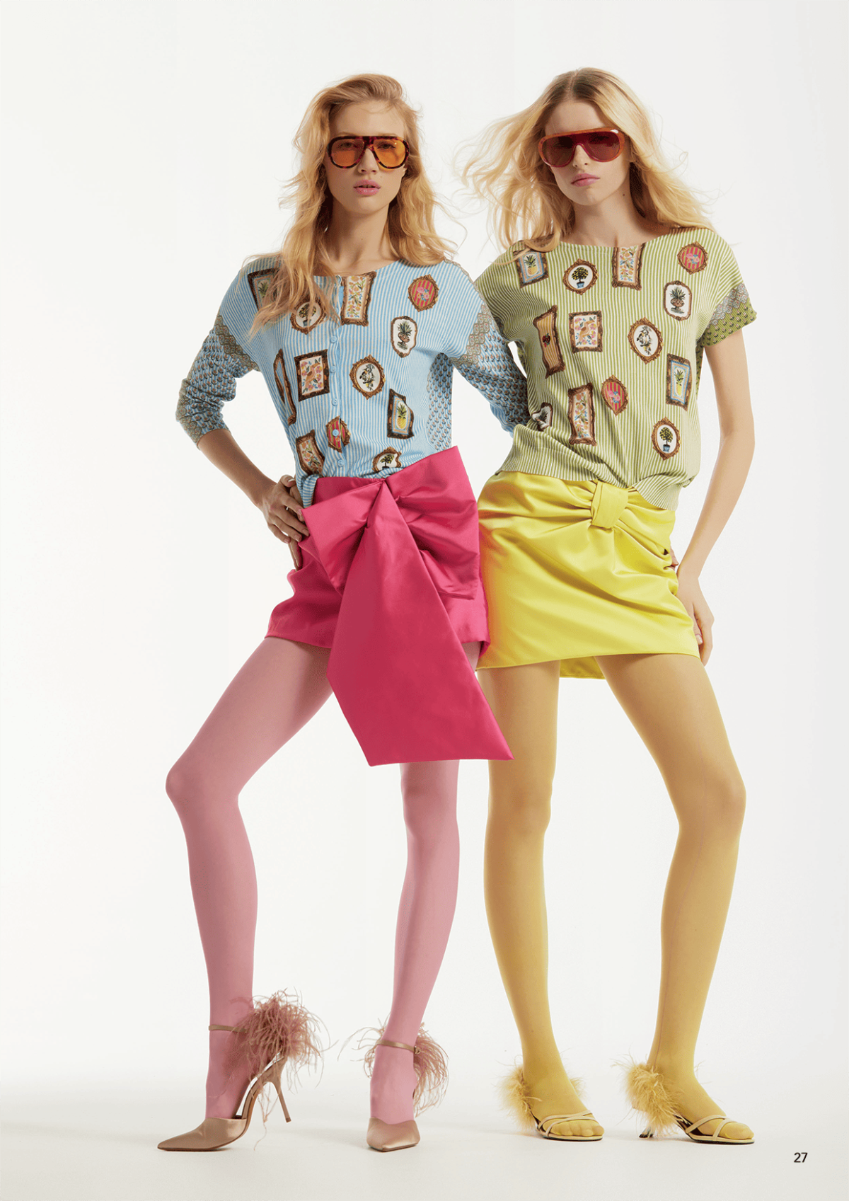 Jei's C104 Country Print Cardigan Double Use Twin Set