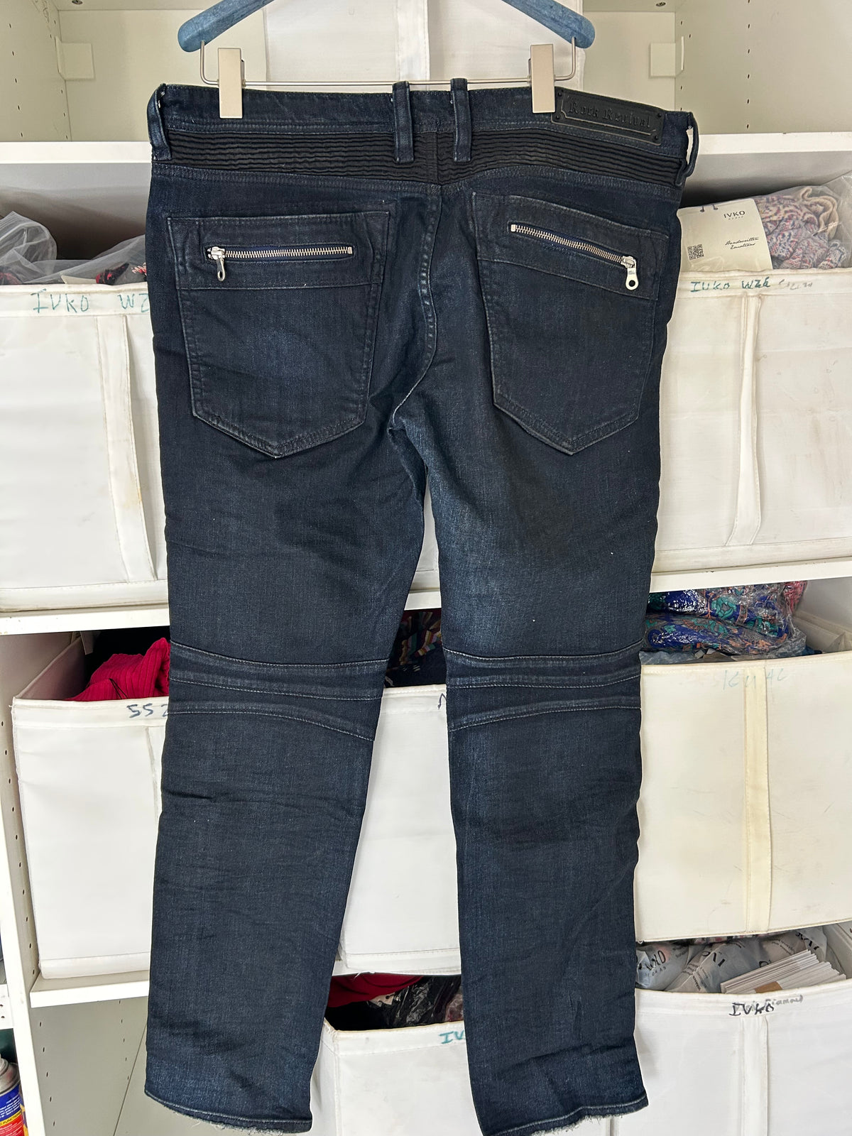 Rock Revival Mens Moto Jeans Frady
