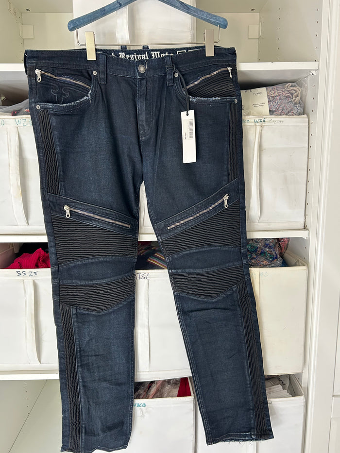 Rock Revival Mens Moto Jeans Frady