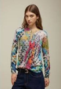 Jei's B116 Street Art Cardigan 100% Ultrafine Merino Wool