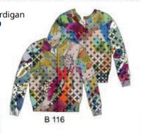Jei's B116 Street Art Cardigan 100% Ultrafine Merino Wool