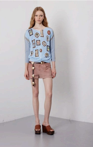 Jei's C104 Country Print Cardigan Double Use Twin Set