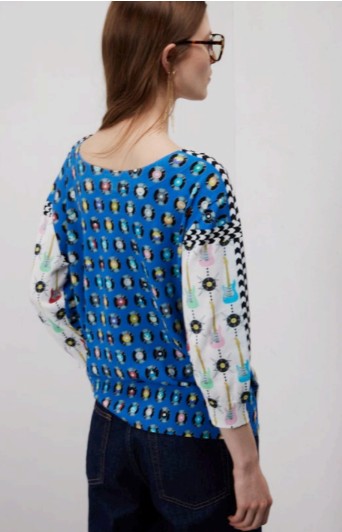 Jei's Boat Neck Oversized Top – St. Rock C163  10 3/4 sleeve