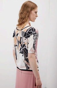 Jei's Short Sleeve Crew neck Liberty St Print C220