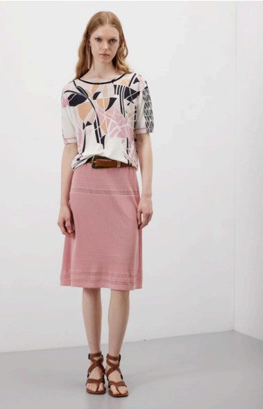 Jei's Short Sleeve Crew neck Liberty St Print C220