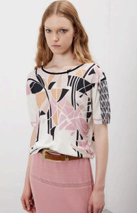 Jei's Short Sleeve Crew neck Liberty St Print C220