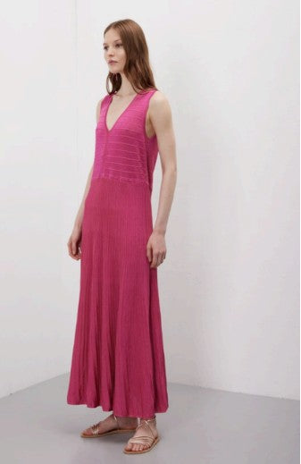 Jei's Lupex solid-color long dress - Magenta C346