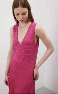 Jei's Lupex solid-color long dress - Magenta C346