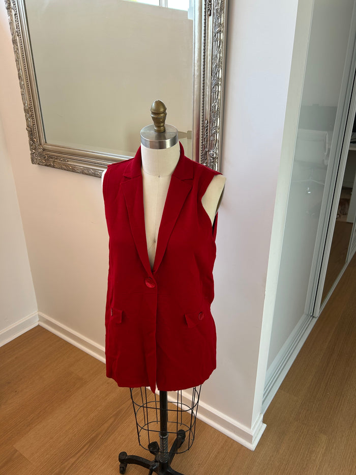 Bariloche Country Knit Vest Red Wash