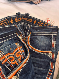 Rock Revival Mens Teo Alt Straight - Orange Motif