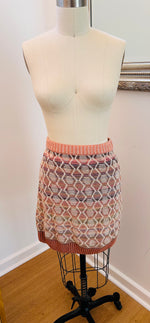 Skirt, Geometric Pattern Almond Wash