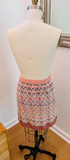 Skirt, Geometric Pattern Almond Wash