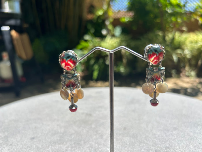 Ayalabar Red & Blue Radiance Earrings