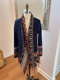 Free Spirit Throw Navy Blue & Rust