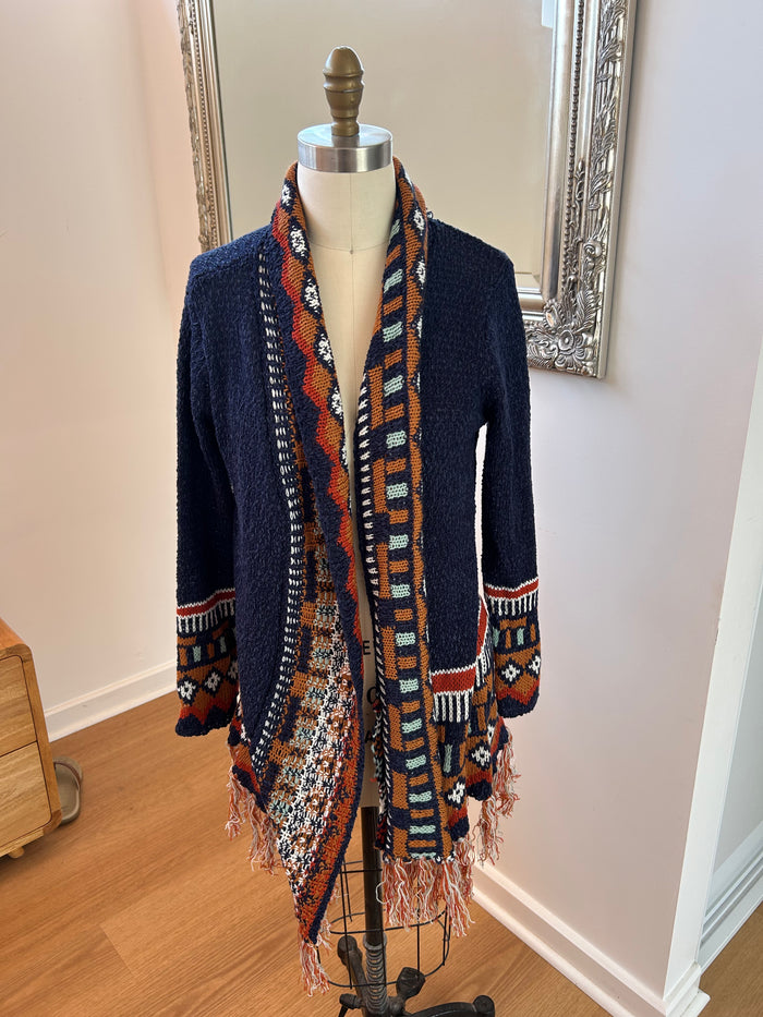 Free Spirit Throw Navy Blue & Rust