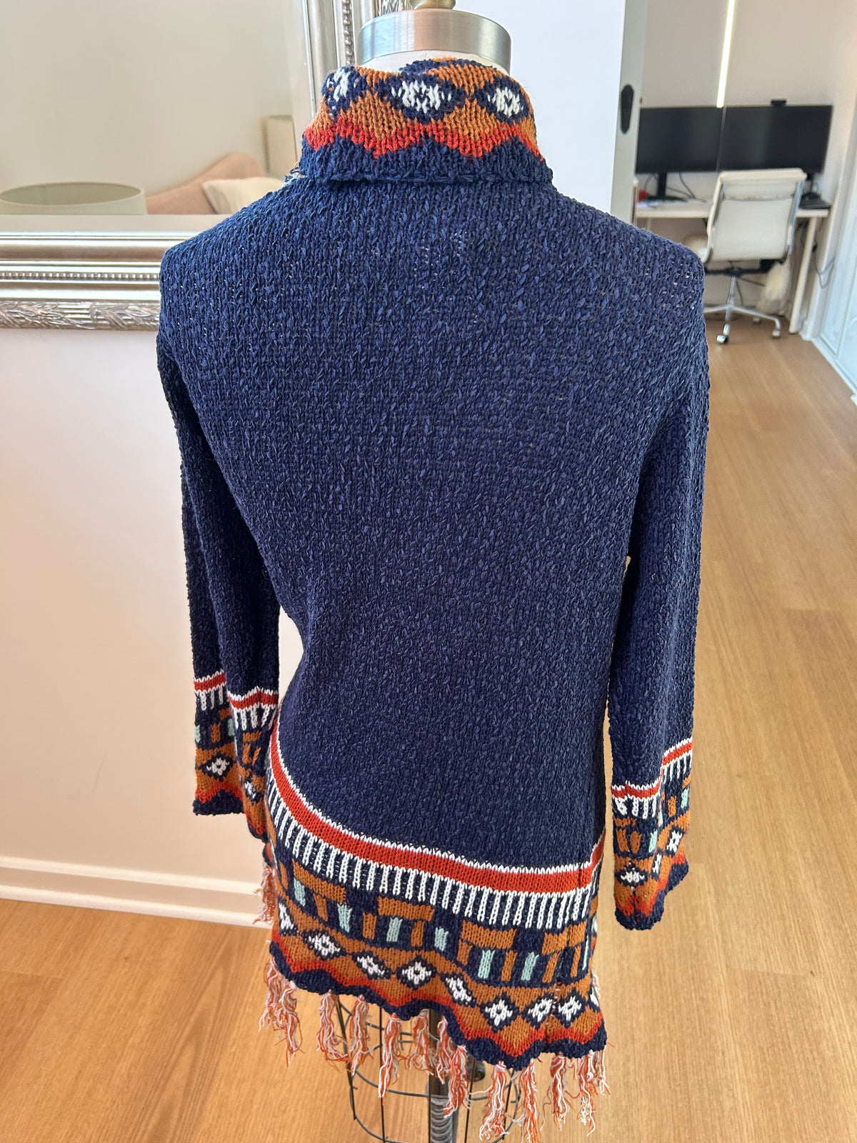 Free Spirit Throw Navy Blue & Rust