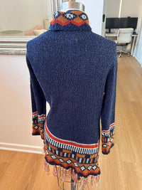 Free Spirit Throw Navy Blue & Rust