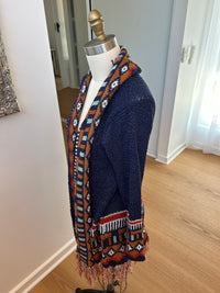 Free Spirit Throw Navy Blue & Rust
