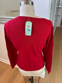 King Louie Cardigan Roundneck Cocoon Icon Red