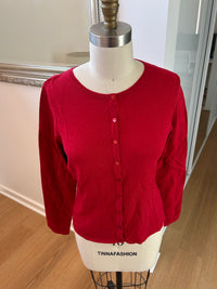 King Louie Cardigan Roundneck Cocoon Icon Red