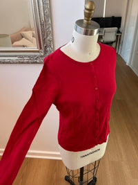 King Louie Cardigan Roundneck Cocoon Icon Red
