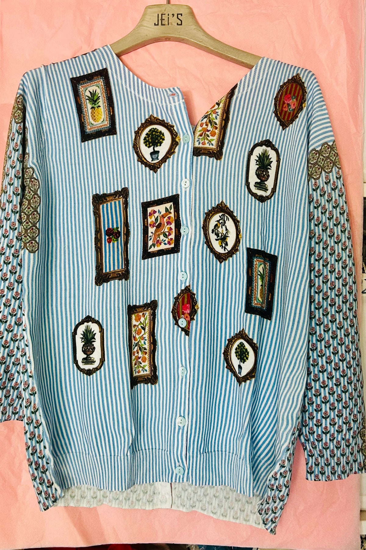 Jei's C104 Country Print Cardigan Double Use Twin Set