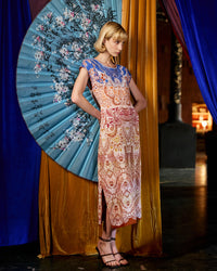 Jacquard Dress, Ornament Pattern - Sky light blue Wash