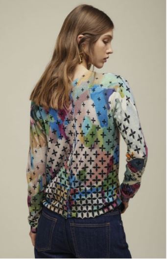 Jei's B116 Street Art Cardigan 100% Ultrafine Merino Wool