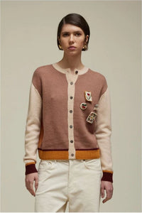 Jei's Multicolour Cardigan with Applique, double Use. B321/25