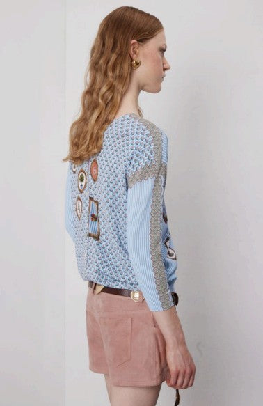 Jei's C104 Country Print Cardigan Double Use Twin Set