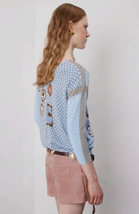 Jei's C104 Country Print Cardigan Double Use Twin Set