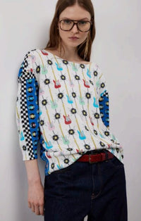 Jei's Boat Neck Oversized Top – St. Rock C163  10 3/4 sleeve