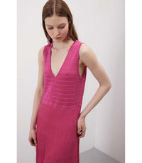 Jei's Lupex solid-color long dress - Magenta C346