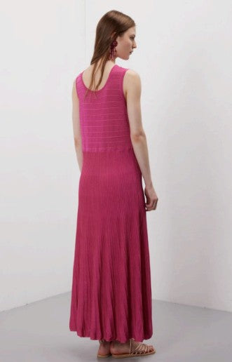 Jei's Lupex solid-color long dress - Magenta C346
