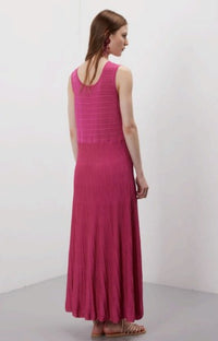 Jei's Lupex solid-color long dress - Magenta C346