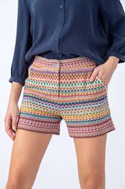 Jacquard Shorts, Ornamental Pattern