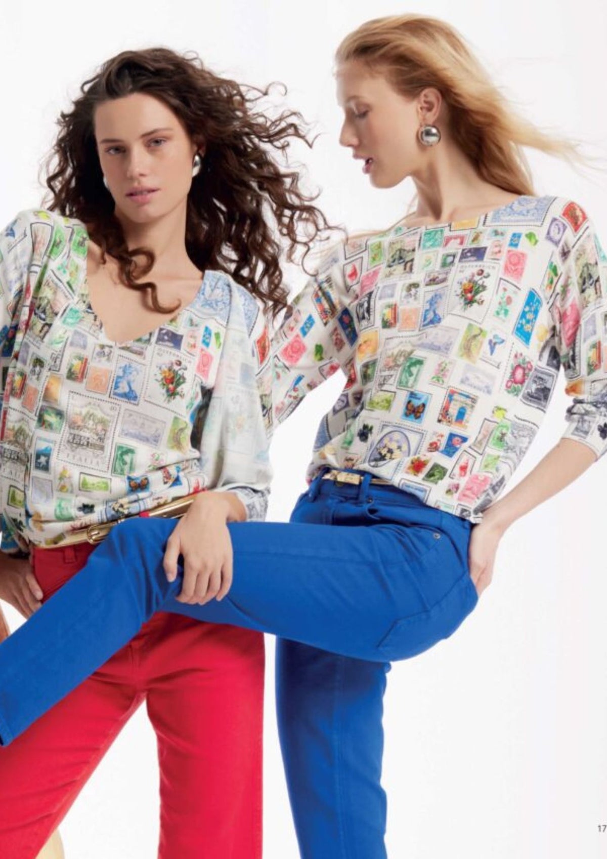 Jeis Cardigan 3/4 Sleeve Francobolli Print C135