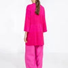 Long Cardigan Structure Pattern Magenta Wash