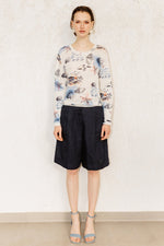 Printed Pullover, Seabed Motif White