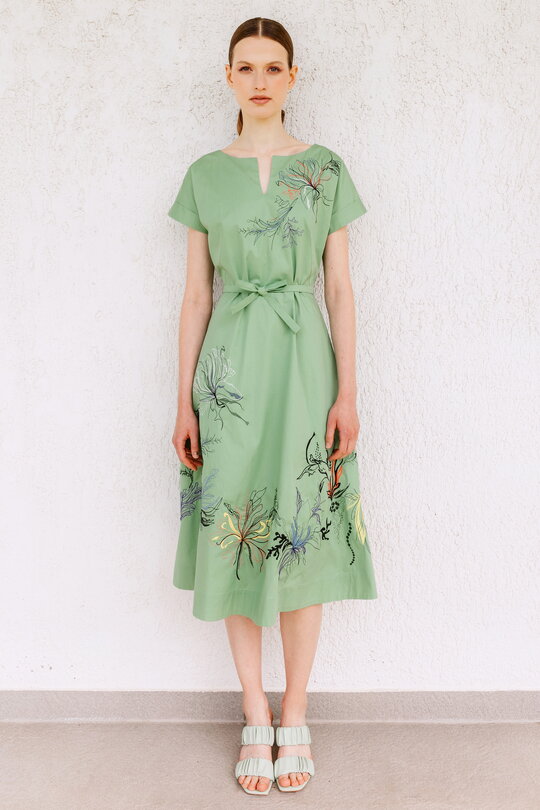 Poplin Embroidery Dress