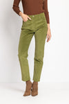 Solid Corduroy Pants - Green