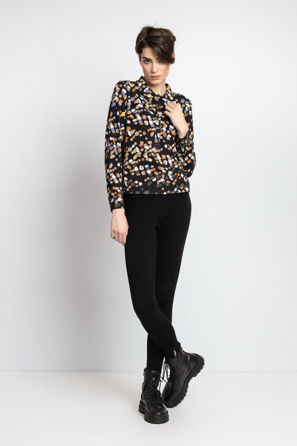 Printed Pullover, Dots Motif