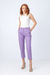 Solid Cotton Pants Lilac Wash